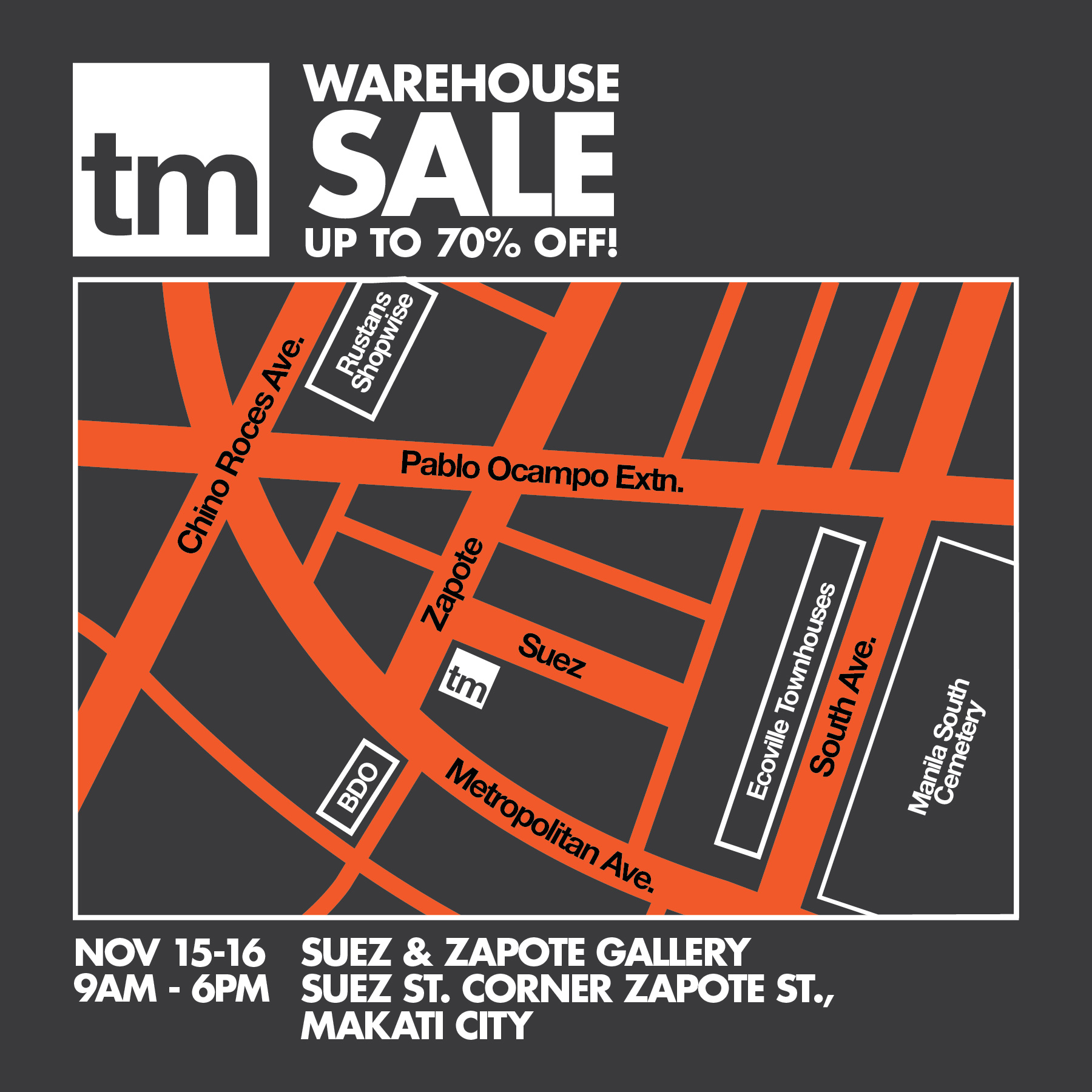 warehouse sale nov 15-16, 2013_instagram with map